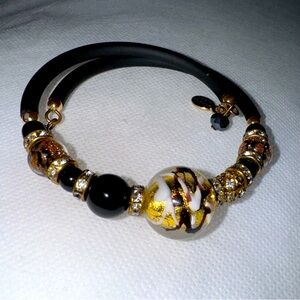 Vintage Murano glass bead bracelet